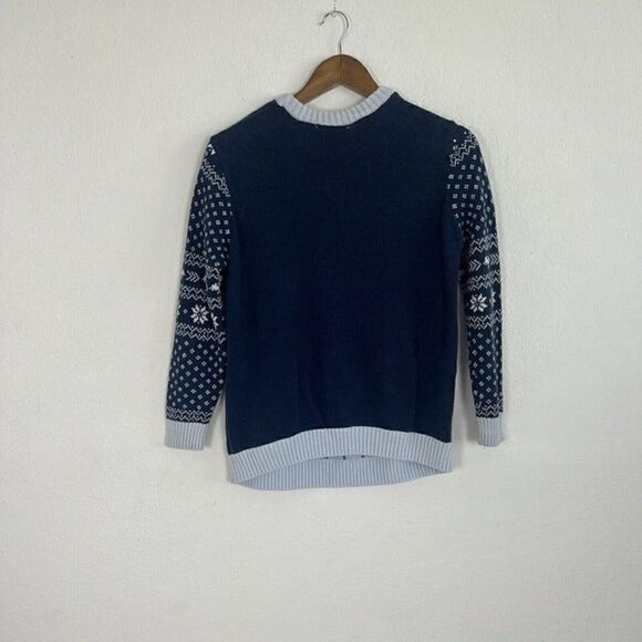 Game of Thrones Mens “Deck The Wall” Ugly Christmas Knit Sweater Navy Blue Small - Picture 2 of 10